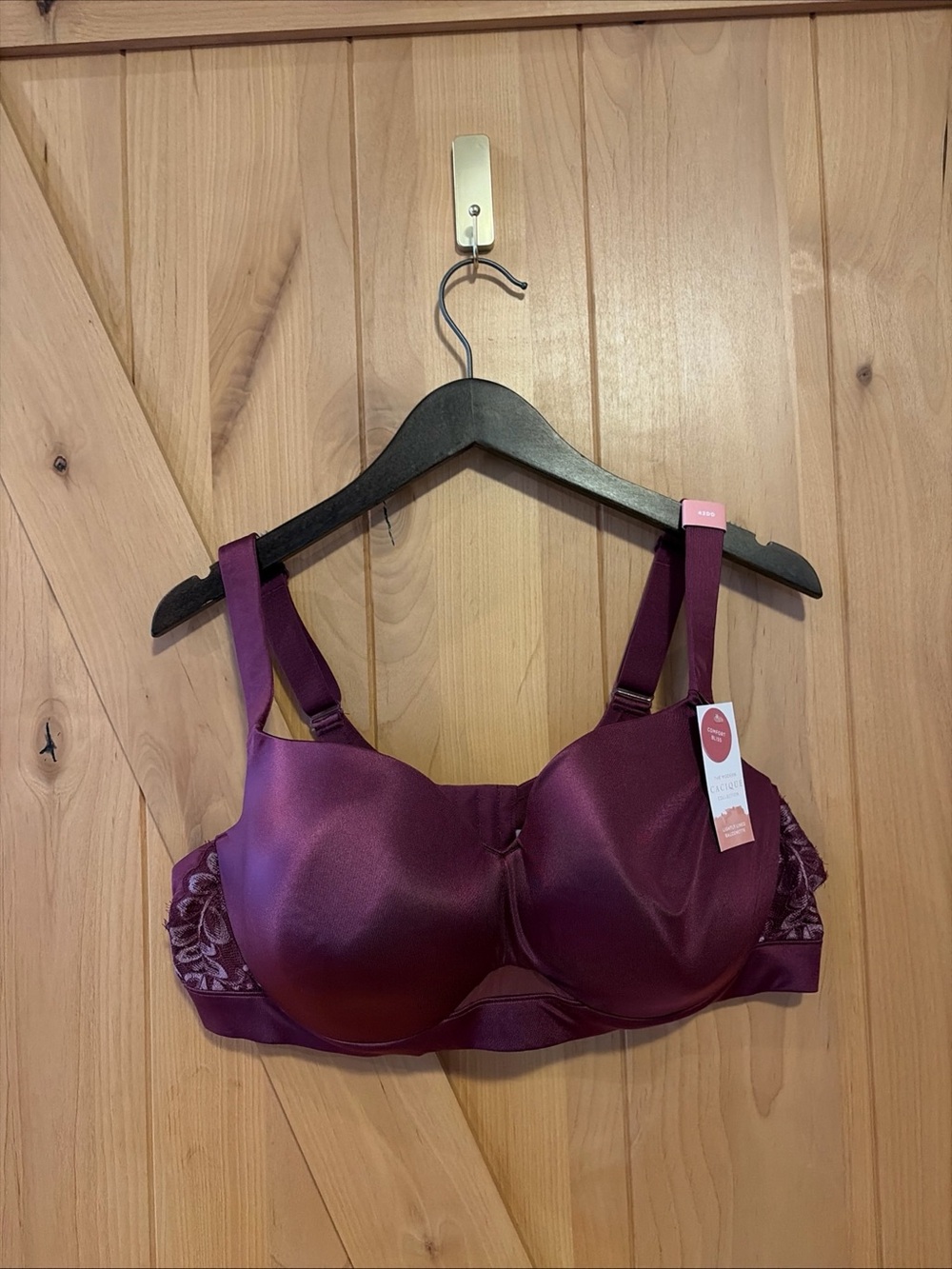 Cacique NWT The Modern Collection Balconette Bra Lightly Lined Purple Plum 42DD